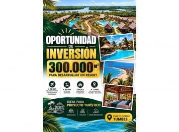 Terreno / Lote , Tumbes · ¡Exclusiva Oportunidad de Inversión Frente Al Mar! Terreno de 30 Hectáreas en Puerto Pizarro
