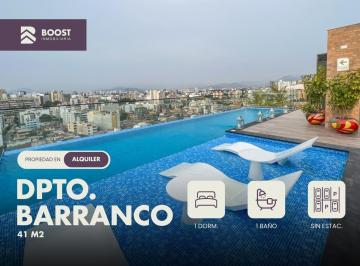 Departamento · 41m² · 1 Dormitorio · Barranco - Alquiler - Flat de 41 m² - Amoblado