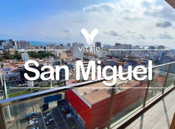 Departamento · 95m² · 3 Dormitorios · 1 Estacionamiento · Alquiler de Departamento de Estreno de 3 Dorm. en San Miguel con Vista a La Ciudad y El Mar