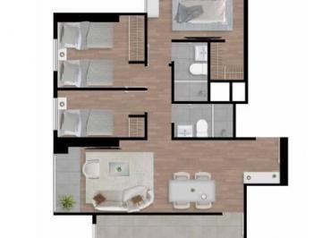 Departamento · 73m² · 3 Dormitorios · Departamento Estreno - 3 Dorm. - 73 m²