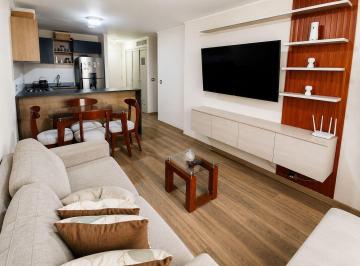 SALA COMEDOR · Alquiler Moderno Departamento Amoblado - 3 Dorm. - Vista Parque Interno