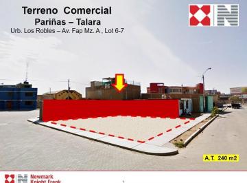 Terreno / Lote · 240m² · Venta de Terreno Comercial Piura - Talara - Pariñas 240 m²
