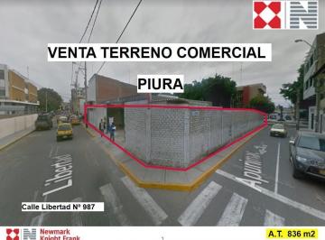 Terreno / Lote · 836m² · Venta Terreno Comercial - Calle Libertad - Piura - 836 m²