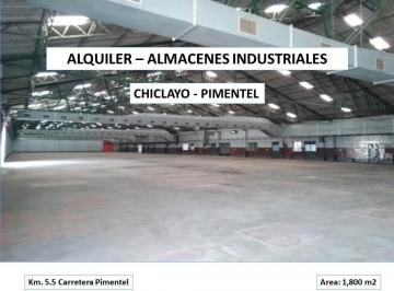 Nave industrial · 1800m² · Alquiler Almacen Industrial, Pimentel - Chiclayo 1,800 m²