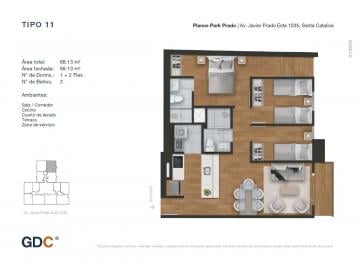 Departamento de 3 habitaciones, Lima · ¡Departamento de Estreno en Venta en Santa Catalina!