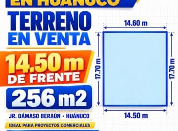 Local comercial , Huánuco · Vendo Terreno Comercial con Amplio Frente en El Centro de Huánuco - 256 m²