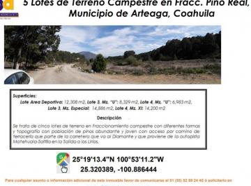 Terreno comercial , Arteaga · Se Venden 5 Lotes de Terreno Campestre