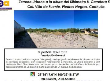 Terreno comercial , Piedras Negras · Se Vende Terreno Urbano