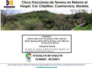 Terreno / Lote , Cuernavaca · Se Venden Cinco Fracciones de Terreno