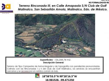 Terreno / Lote , Malinalco · Se Vende Terreno Baldio Campestre