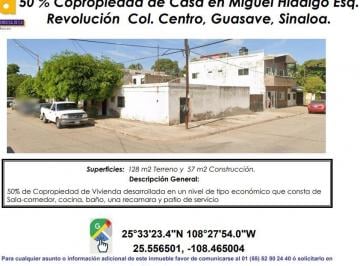 Casa de 1 habitación, Guasave · Se Vende Terreno / Coopropiedad 50%