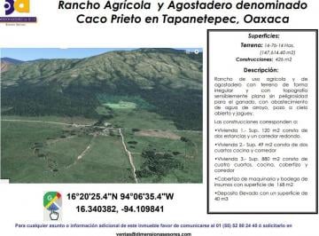 Terreno comercial , San Pedro Tapanatepec · Se Vende Rancho Agricola