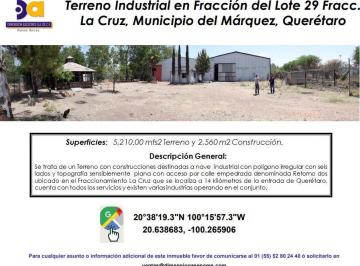 Terreno comercial , Querétaro · Se Vende Terreno Industrial