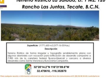 Terreno / Lote , Tecate · Se Vende Terreno Rustico