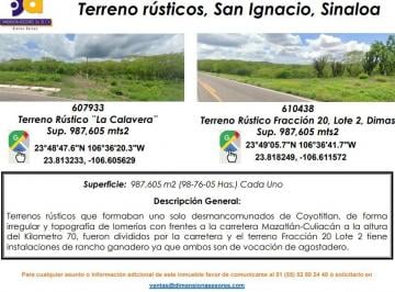 Terreno / Lote , San Ignacio · Se Venden 2 Terrenos Rusticos
