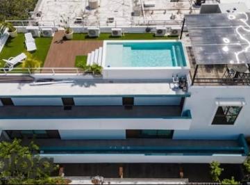 ALBERCA · Céntrico Estudio Amueblado con Alberca, Sm 20 a 100 Mt de Av Tulum, Renta 10,000