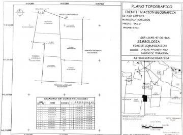 Terreno / Lote · 40366100m² · Vendo Terreno en Hopelchen, Campeche