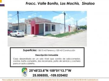 Casa de 2 habitaciones, Ahome · Se Vende Casa