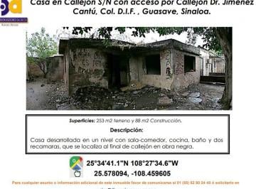 Casa , Guasave · Se Vende Terreno con Construccion