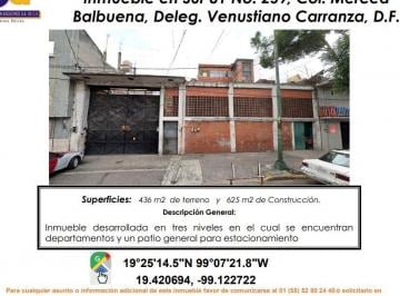 Edificio de 2 habitaciones, Venustiano Carranza · Se Venden Dos Edificios Destinados Para Bodega en La Merced