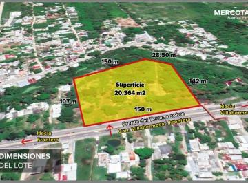 Terreno / Lote , Villahermosa · Terreno en Venta R/a Medellin y Madero Km 8 Carr. Vhsa. - Frontera