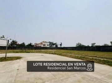 Terreno / Lote , Villahermosa · Lote Residencial N° 16 Privada 3 en Fracc San Marcos F - 900