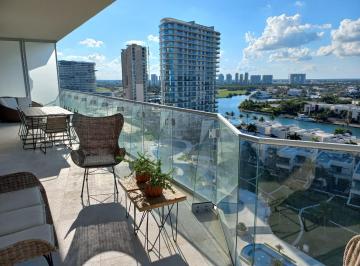 Departamento de 3 habitaciones, Benito Juárez · Departamento Renta Sls Residences Amueblado Vista Espectacular! Puerto Cancún