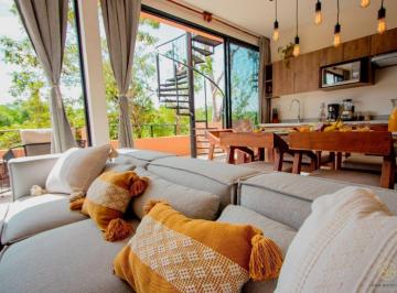 Living Room and Smart TV · Rooftop 2br Apt in Tulum - Large Pool + Gym