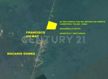 Terreno / Lote · 830000m² · Terreno en Venta en Francisco Hu - May, Tulum, Quintana Roo