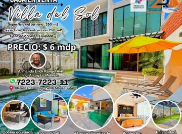 Casa de 3 habitaciones, Tonatico · Casa Villa del Sol, de Dos Niveles, Completamente Amueblada, Alberca Climatizada y Amplio Jardín.