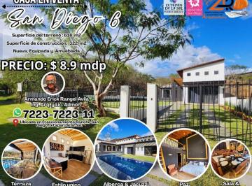 Casa de 3 habitaciones, Ixtapan de la Sal · San Diego 6 Alberca, Jacuzzi, un Solo Nivel, 3 Habitaciones y Jardín Segura y Cercana Al Acceso.