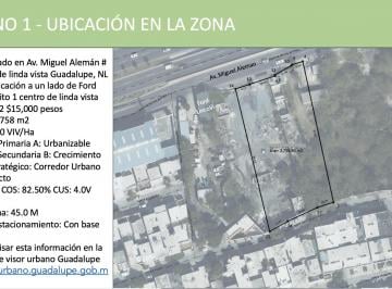 Terreno comercial , Guadalupe · Terreno en Venta en Av Miguel Aleman a Lado de Ford Lincoln, gpe N. L.