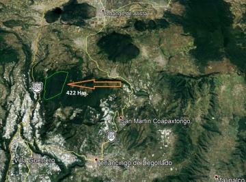 Terreno / Lote , Villa Guerrero · Terreno Uso Agrícola, Bosque; 422 Hectáreas - Propiedad Privada