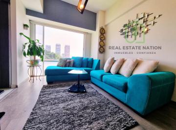 SALA CON TAPETE · Departamento Amueblado en Renta en Tres Lagos Condominio