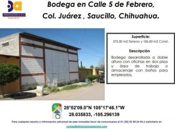 Bodega comercial , Saucillo · Se Vende Bodega