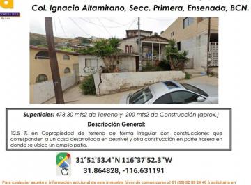 Casa de 2 habitaciones, Ensenada · Se Vende Casa / Copropiedad 12.5%