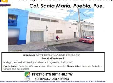 Bodega comercial , Puebla · Se Vende Bodega 2 Pisos