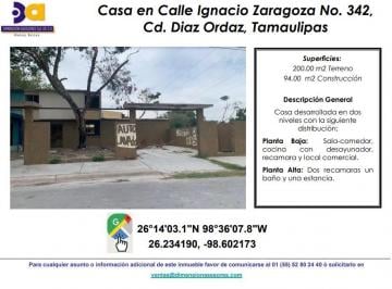 Casa de 3 habitaciones, Gustavo Díaz Ordaz · Venta de Casa con Local Comercial Tamaulipas