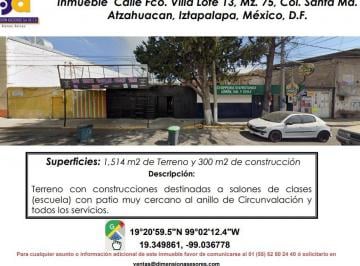 Casa de 2 habitaciones, Iztapalapa · Se Vende Terreno con Construccion