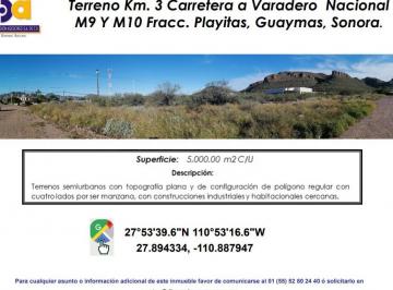Terreno / Lote , Guaymas · Se Vende Dos Terreno Semiurbano