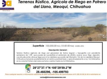 Terreno / Lote , Meoqui · Se Venden Terrenos Rusticos Agricola