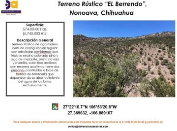 Terreno / Lote , Nonoava · Se Vende Terreno Rustico de Agostadero