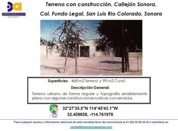 Terreno / Lote , San Luis Río Colorado · Se Vende Terreno con Pequeña Construccion