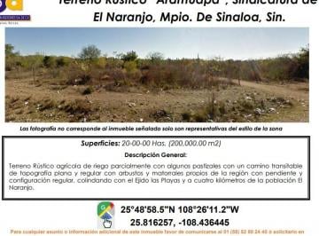 Terreno / Lote , Sinaloa · Se Vende Terreno Rustico Agricola