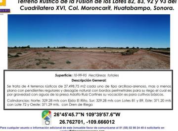 Terreno / Lote , Huatabampo · Se Venden 4 Terrenos Rusticos