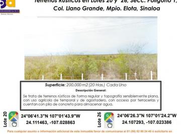 Terreno / Lote , Elota · Se Venden Dos Terrenos Rusticos