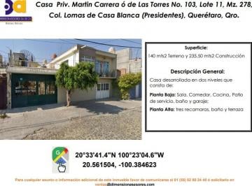 Casa de 3 habitaciones, Querétaro · Se Vende Casa