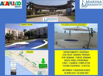 Departamento de 2 habitaciones, Acapulco de Juárez · Departamento Renta Vacacional Fracc Marina Diamante