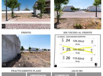 Terreno / Lote , El Marqués · Terreno en Venta, 120.55 m². Cd Maderas, Frente Universidad Mondragón, Escriturado, Amenidades