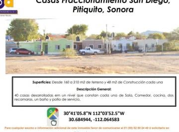 Casa de 2 habitaciones, Pitiquito · Se Venden 40 Casas